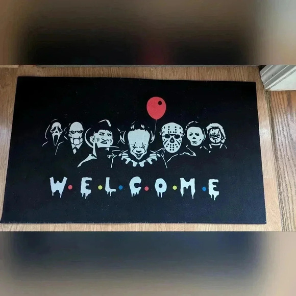 Halloween Horror Doormat Halloween Horror Movie Character Carpet Halloween (EUC) - Picture 1 of 2